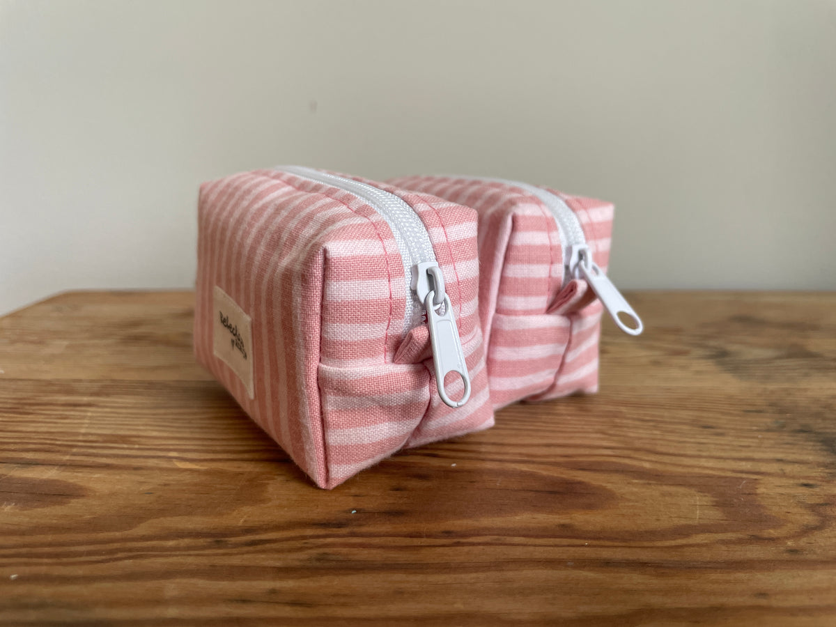 Necessär boxy mini MINI- ”Rosa randig”